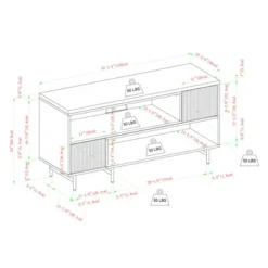 Modern Reeded Door Extendable TV Stand For TVs Up To 50" - Saracina Home 25 Modern Reeded Door Extendable TV Stand For TVs Up To 50" - Saracina Home -Furniture Specialty Store GUEST ed00bd4f d172 4e6a 8f8e 03cd201c95f3