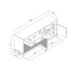 Brandeis Woven TV Stand For TVs Up To 60" Brown - Threshold™ Designed With Studio McGee -Furniture Specialty Store GUEST edcf4db2 26a4 444b ba42 cd73d8a812f3
