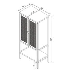 66" East Bluff Woven Cabinet Black - Threshold™ Designed With Studio McGee -Furniture Specialty Store GUEST f0f96919 4336 4aac bf37 3083b43583f1