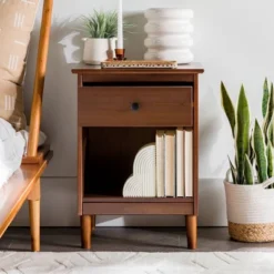 Stiva Classic Mid-Century Modern 1 Drawer Nightstand - Saracina Home 30 Stiva Classic Mid-Century Modern 1 Drawer Nightstand - Saracina Home -Furniture Specialty Store GUEST f1f5300e 5364 40db 96ef 77bca274ed96