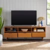 Cara 3 Drawer Mid-Century Modern 3 Drawer TV Stand For TVs Up To 80" - Saracina Home -Furniture Specialty Store GUEST f2077998 8439 4299 85cb 3212c3494482