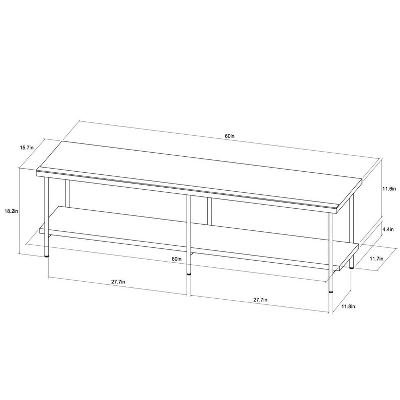 Wood And Metal TV Stand For TVs Up To 60" - Room Essentials™ 6 Wood And Metal TV Stand For TVs Up To 60" - Room Essentials™ - Image 4