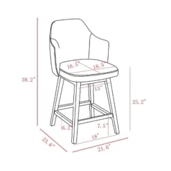 Kinston Swivel Curved Back Upholstered Counter Height Barstool - Threshold™ -Furniture Specialty Store GUEST f6337fc0 e348 447d 9f0e eeca9263a691
