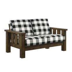 Jovie Gingham Rustic Loveseat - HOMES: Inside + Out 10 Jovie Gingham Rustic Loveseat - HOMES: Inside + Out -Furniture Specialty Store GUEST f87e61c3 1921 4258 978a 97d7b894f3c6