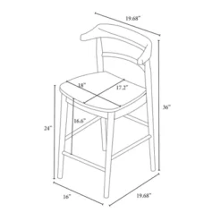 Kaysville Curved Back Wood Counter Height Barstool - Threshold™ Designed With Studio McGee -Furniture Specialty Store GUEST fd10f3f7 c840 492c 99c3 22fe1ea36f2d