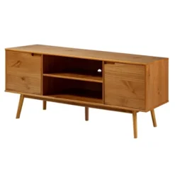Solid Wood Mid-Century Modern TV Stand For TVs Up To 65" - Saracina Home -Furniture Specialty Store GUEST fd509bbf 79ac 4220 8d53 15707906feef