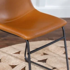 Set Of 2 Laslo Modern Upholstered Faux Leather Dining Chairs - Saracina Home 20 Set Of 2 Laslo Modern Upholstered Faux Leather Dining Chairs - Saracina Home -Furniture Specialty Store GUEST fe245bc2 14e4 4821 9570 ac728abc73e4