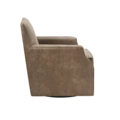 Glaser Faux Leather Swivel Chair Brown - Madison Park -Furniture Specialty Store GUEST fecafd4e d3e5 453f 9bfe 1bab360f12b1